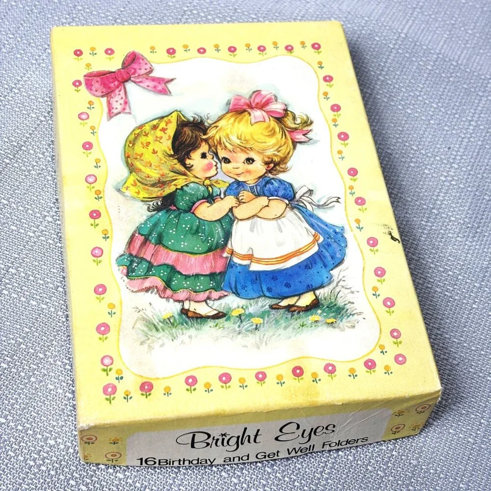 Bright Eyes Vintage 60’s Birthday and Get Well Cards & Envelopes